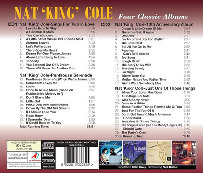 NAT KING COLE - Four Classic Albums (Sings For Two In Love / Penthouse Serenade / 10th Anniversary Album / Just One Of Those Things) (2CD)