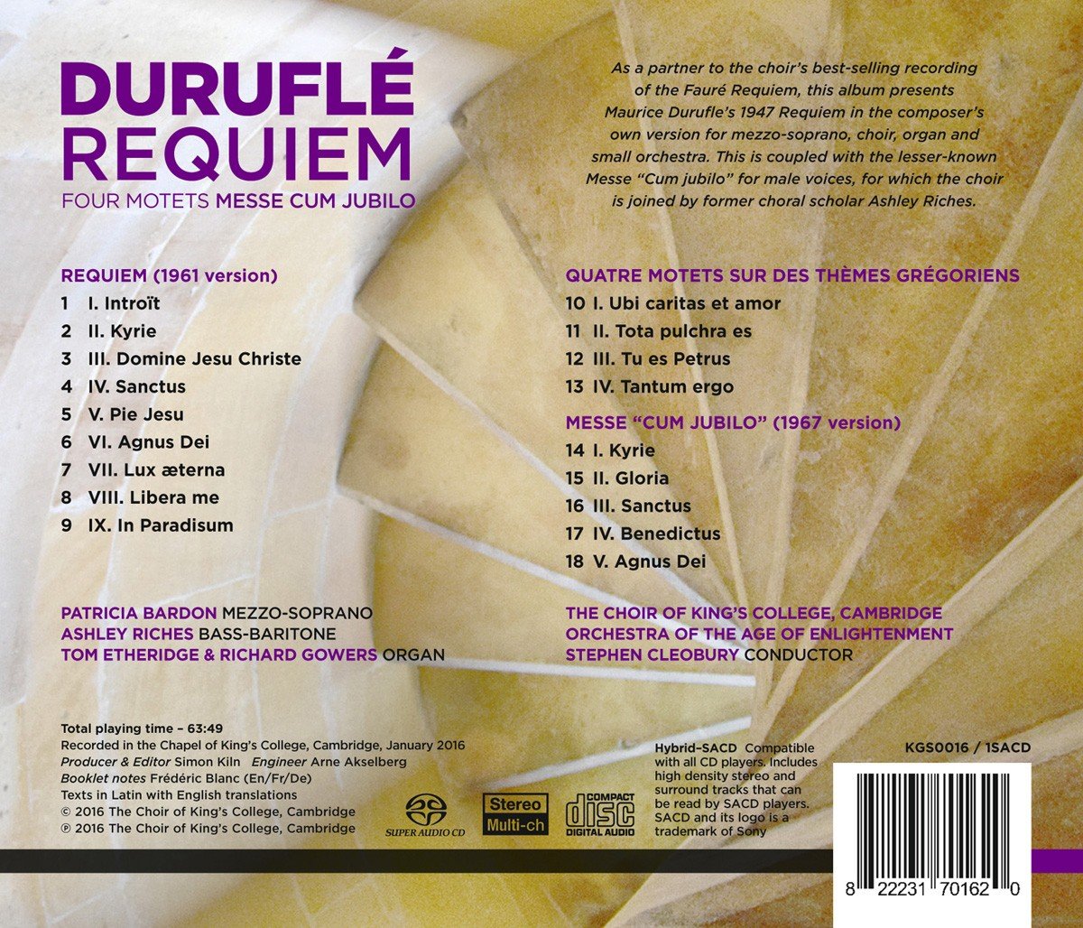 Durufle: Requiem - ORCHESTRA OF THE AGE OF ENLIGHTMENT / STEPHEN CLEOBURY (HYBRID SACD)