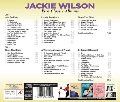 JACKIE WILSON - Five Classic Albums (2 CDS)