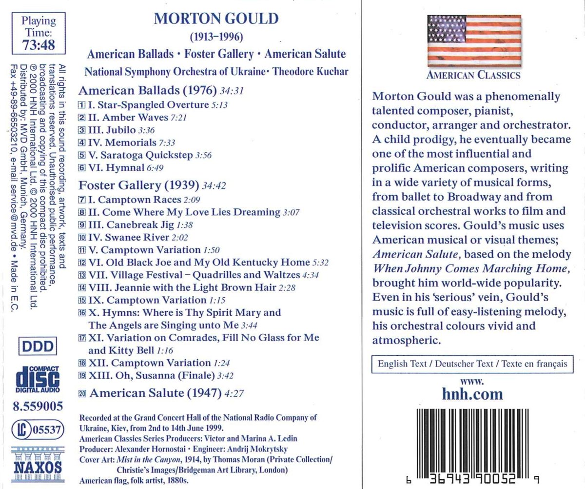 Gould: American Ballads; Foster Gallery; American Salute - National Symphony Orchestra Of Ukraine, Theodore Kuchar