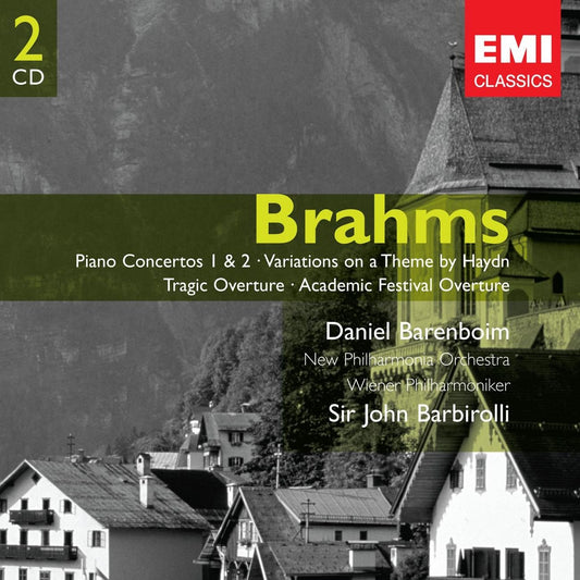 Brahms: Piano Concertos Nos 1 & 2 - BARENBOIM / VIENNA PHILARMONIC  / BARBIROLLI (2 CDS)