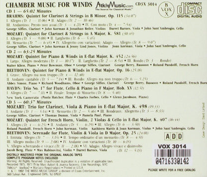 CHAMBER MUSIC FOR WINDS (3 CDS)