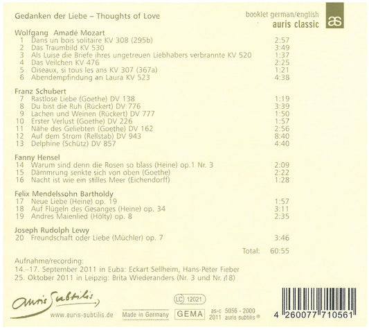 Thoughts of Love (MOZART/SCHUBERT/LEWY): Jana Buechner