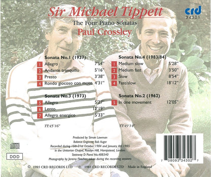 Tippett: Piano Sonatas Nos. 1-4 - Paul Crossley