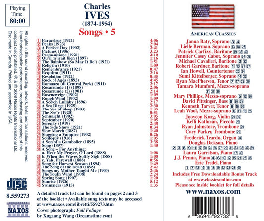 IVES: Songs, Vol. 5