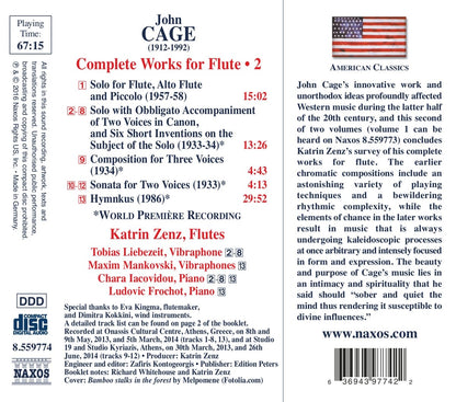 Cage: Complete Works for Flute, Vol. 2 - Katrin Zenz