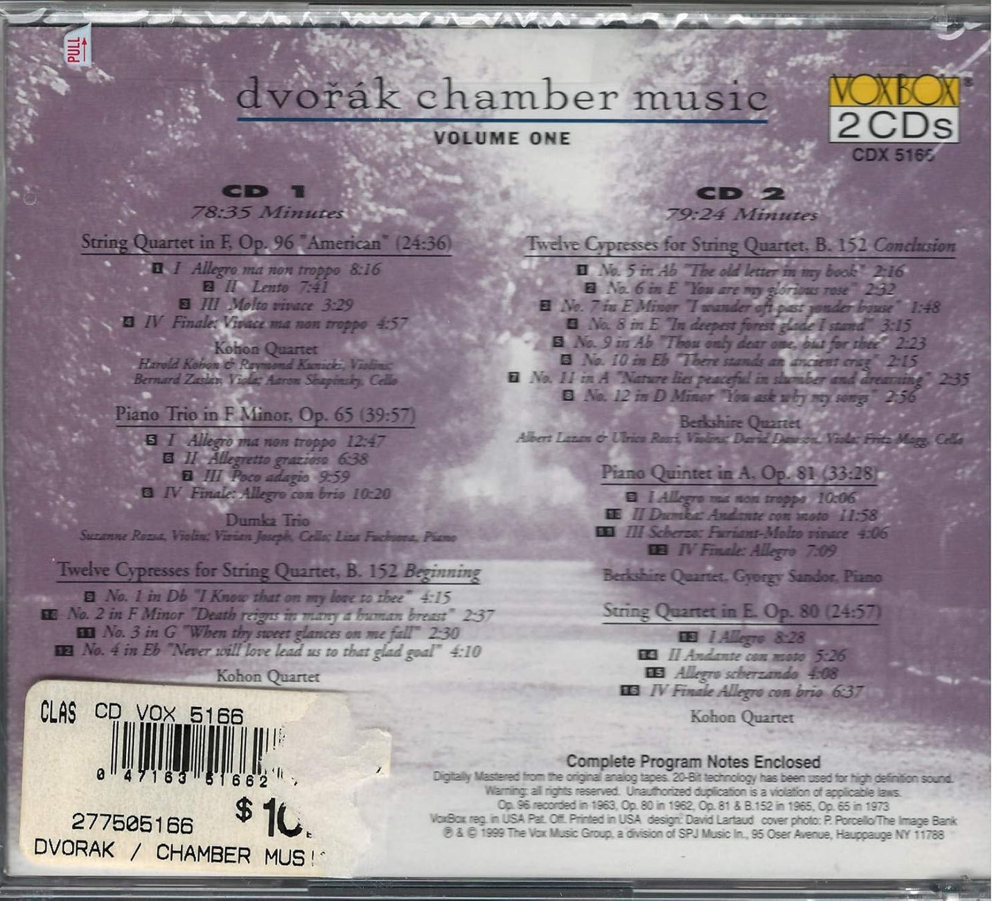 DVORAK: CHAMBER MUSIC (2 CDS)