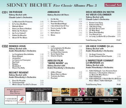 SIDNEY BECHET - Five Classic Albums Plus (2 CDS) – ClassicSelect World