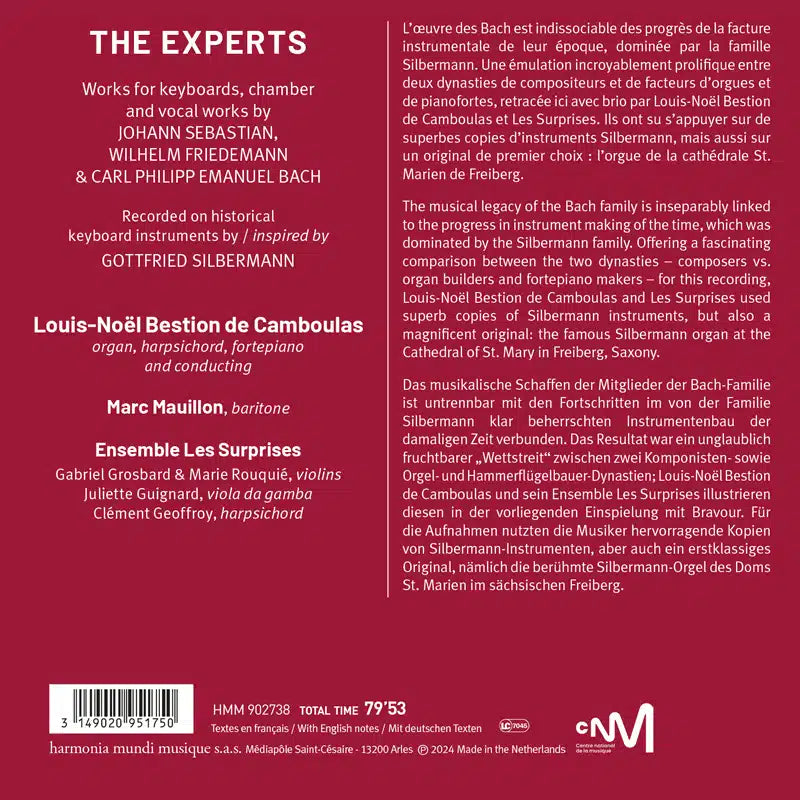 The Experts: The Bach and Silbermann Dynasties - Louis-Noël Bestion de Camboulas, Marc Mauillon, Les Surprises