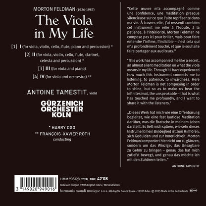 FELDMAN: The Viola in My Life - Antoine Tamestit, Gürzenich-Orchester Köln, Harry Ogg, François-Xavier Roth
