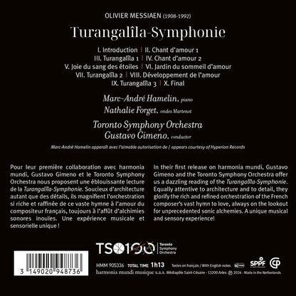 MESSIAEN: Turangalîla-Symphonie - Marc-André Hamelin, Nathalie Forget, Toronto Symphony Orchestra, Gustavo Gimeno
