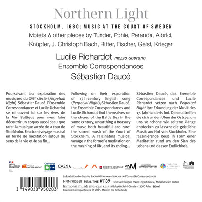 Northern Light: Echoes from 17th-century Scandinavia - Ensemble Correspondances, Sébastien Daucé, Lucile Richardot