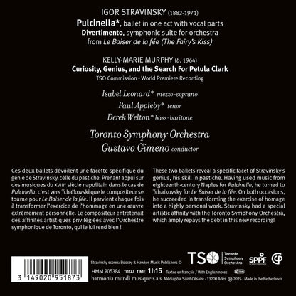 STRAVINSKY: Pulcinella (Ballet); Le Baiser de la Fée [The Fairy's Kiss] (Divertimento) - Toronto Symphony Orchestra, Gustavo Gimeno