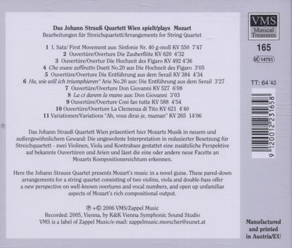 MOZART: Mozart Arranged for String Quartet - Johann Strauss Quartet Vienna