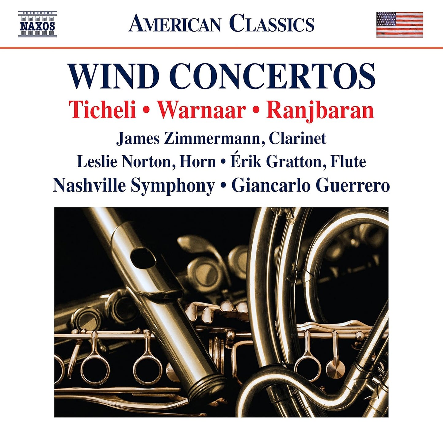 Ticheli, Warnaar & Ranjbaran: Wind Concertos - Nashville Symphony Orchestra