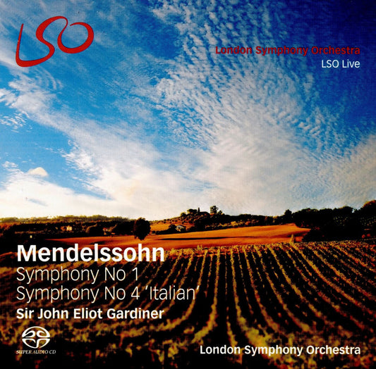 MENDELSSOHN: Symphonies 1 & 4 - Gardiner, London Symphony Orchestra (1 Hybrid SACD + 1 BluRay Audio Disc)