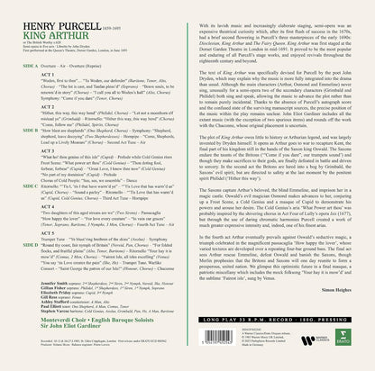 PURCELL: KING ARTHUR - JOHN ELIOT GARDINER, ENGLISH BAROQUE SOLISTS, MONTEVERDI CHOIR (2 LP)