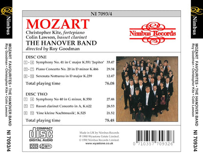 Mozart: Symphony No. 40 & 41, Piano Concerto No. 20; Clarinet Concerto, Eine Kleine Nachtmusik, Serenata Notturna - Hanover Band (2 CDs)