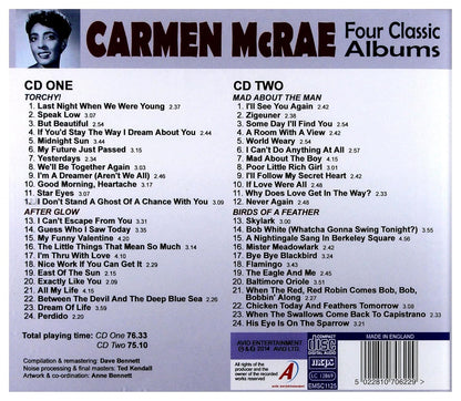 CARMEN MCRAE - Four Classic Albums (Torchy! / After Glow / Mad About The Man / Birds Of A Feather)