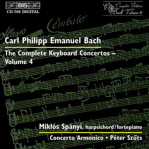Bach, C.P.E.: Complete Keyboard Concertos, Vol. 04 (Keyboard Concertos, Wq. 9, 17, 13) - Spányi, Spányi, Concerto Armonico Budapest