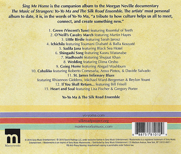 YO-YO MA & THE SILK ROAD ENSEMBLE - Sing Me Home