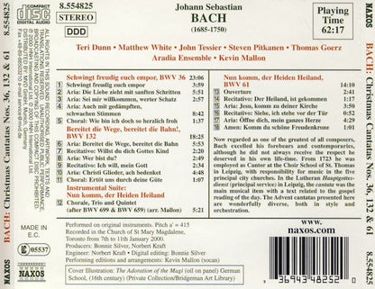 BACH, J.S.: Christmas Cantatas - Aradia Ensemble, Kevin Mallon