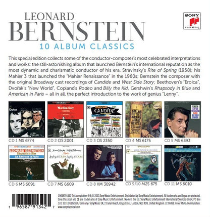 LEONARD BERNSTEIN: 10 ALBUM CLASSICS (11 CDS)