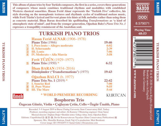 Turkish Works for Piano Trio - Bosphorus Trio