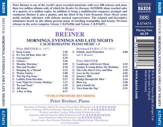Breiner: Calm Romantic Piano Music - Mornings, Evenings & Late Nights