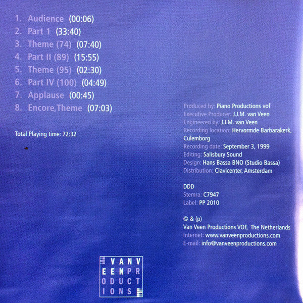 TEN HOLT: Canto Ostinato for Keyboards  - VAN VEEN & CO