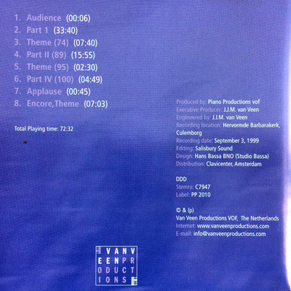 TEN HOLT: Canto Ostinato for Keyboards  - VAN VEEN & CO