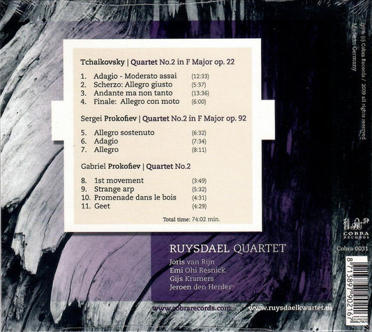 Russian Generations 2: Second Quartets Of Tchaikovsky, Gabriel Prokofiev & Sergei Prokofiev: Sonata For Two Violins - Ruysdael Quartet