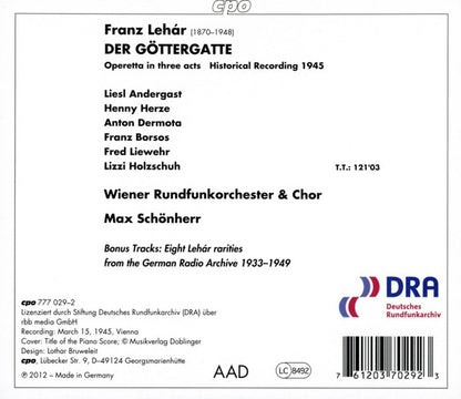 Lehár: Der Göttergatte (2 CDs)