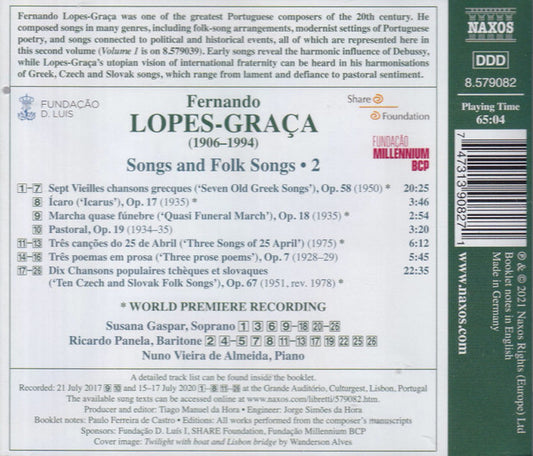 Lopes-Graça: Songs & Folk Songs, Vol. 2 -  Nuno Vieira de Almeida