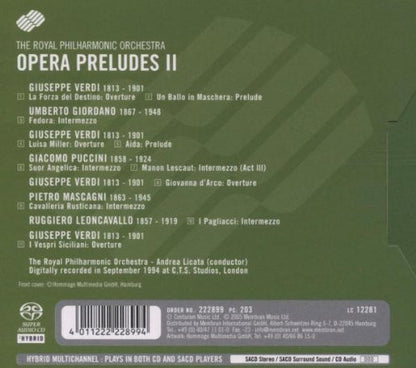 Opera Preludes II - Andrea Licata, Royal Philharmonic (Hybrid SACD)