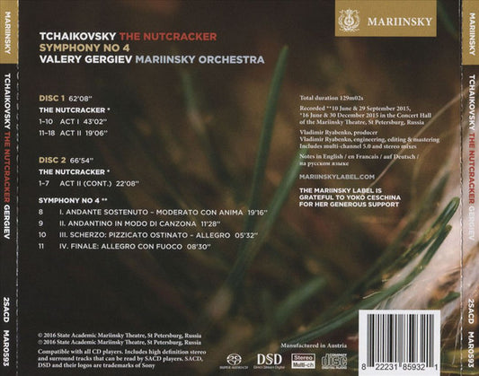 Tchaikovsky: The Nutcracker;  Symphony No. 4 - VALERY GERGIEV / MARIINSKY ORCHESTRA