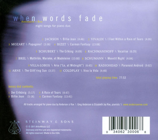 When Words Fade - Anderson & Roe