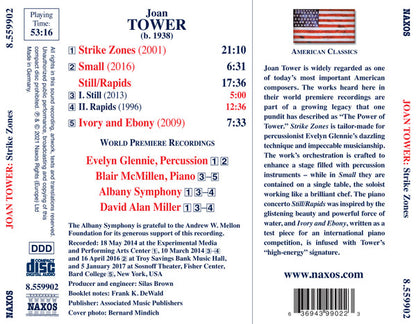 Tower: Strike Zones; Small; Still/Rapids; Ivory and Ebony - Evelyn Glennie, Blair McMillen, Albany Symphony, David Alan Miller