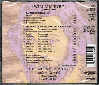 BYRD: Cantiones Sacrae 1589; Propers For The Purification Of The Blessed Virgin Mary - The Cardinall's Musick