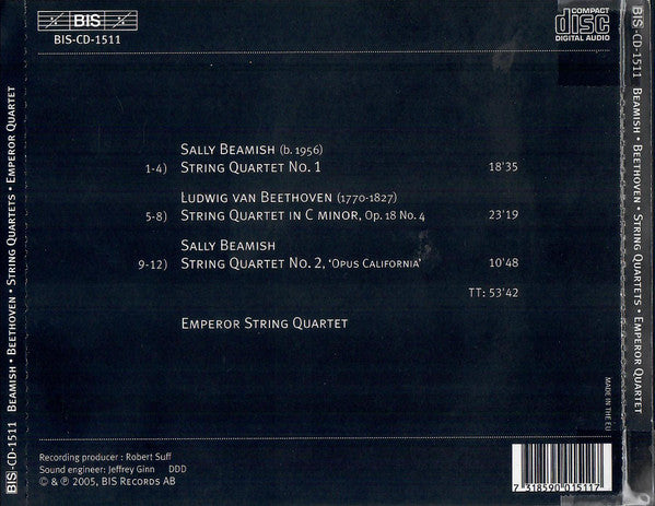 BEAMISH: String Quartets Nos. 1 and 2; BEETHOVEN: String Quartet, Op. 18 No. 4 - Emperor String Quartet