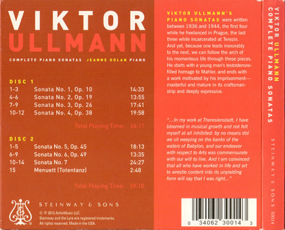 ULLMAN: The Complete Piano Sonatas - Jeanne Golan (2 CDs)
