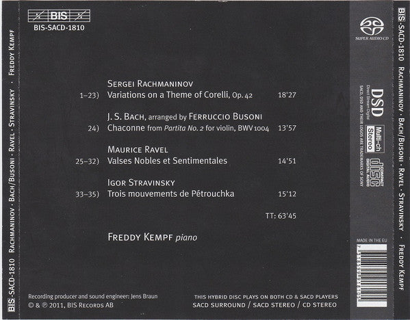 Freddy Kempf plays Rachmaninov, Bach-Busoni, Ravel & Stravinsky (Hybrid SACD)