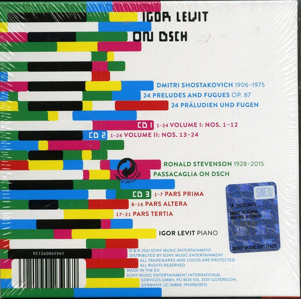 IGOR LEVIT: On DSCH - Shostakovich 24 Preludes and Fugues, Stevenson Passacaglia (3 CDs)