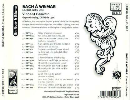 Bach À Weimar - Vincent Genvrin, organ