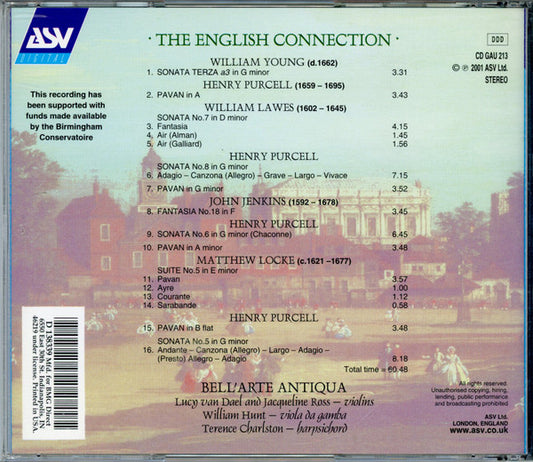 The English Connection (PURCELL/JENKINS/LAWES) - Bell'Arte Antiqua