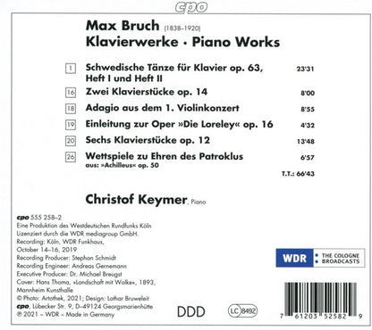 Bruch: Piano Works - Christof Keymer