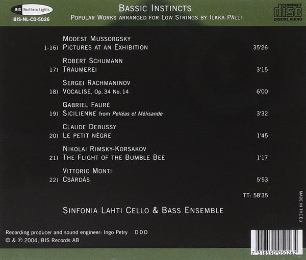 BASSIC INSTINCTS - POPULAR WORKS FOR LOW STRINGS - Sinfonia Lahti Cello & Bass Ensemble