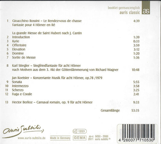 St. Hubert's Mass at Augustusburg Castle (ROSSINI/STIEGLER/KOETSIER/BERLIOZ) - Hornclass of Professor Thomas Hauschild