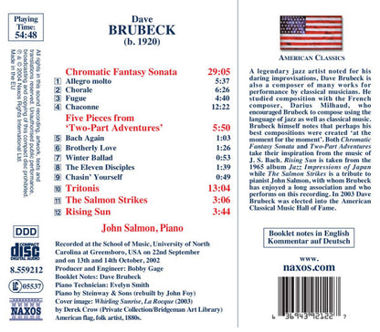 BRUBECK: Chromatic Fantasy Sonata / Rising Sun - John Salmon