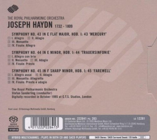 Haydn: Symphonies No. 43, 44 & 45 - Stefan Sanderling, Royal Philharmonic (Hybrid SACD)